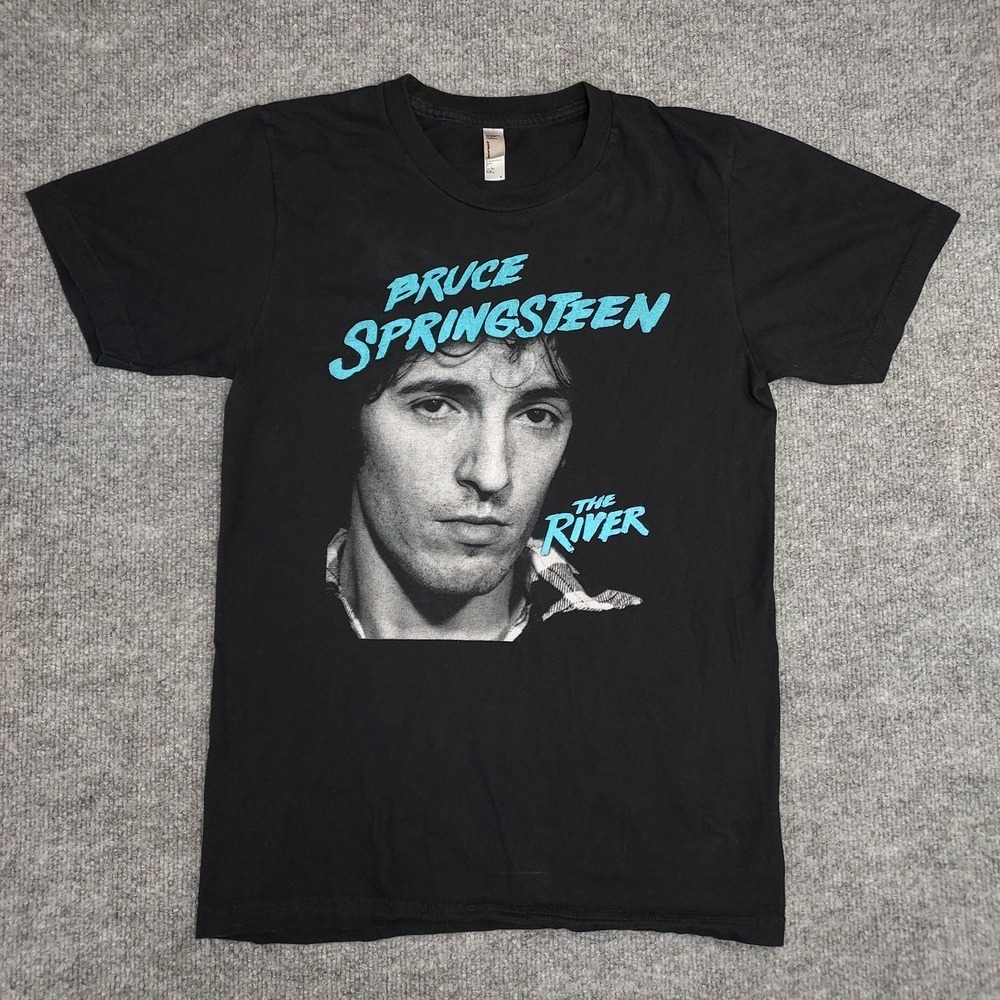 Bruce-Springsteen T-Shirt 2016 The River Concert Tour Black Tee Men's Size Small